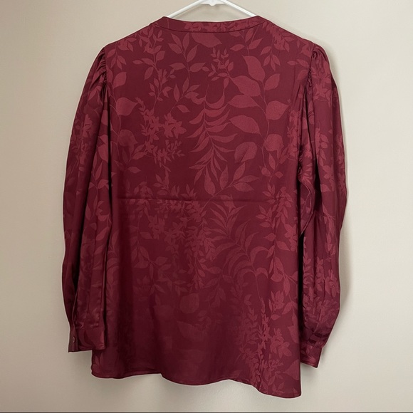 Women’s Calvin Klein Blouse with Peasant Blouson Sleeves - Size Large - Picture 5 of 7